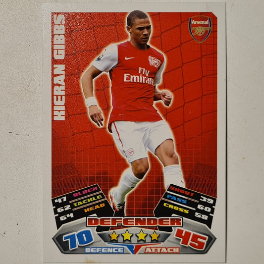 Kieran Gibbs 2014-15 Topps Match Attax Soccer Football Arsenal very good sleeved