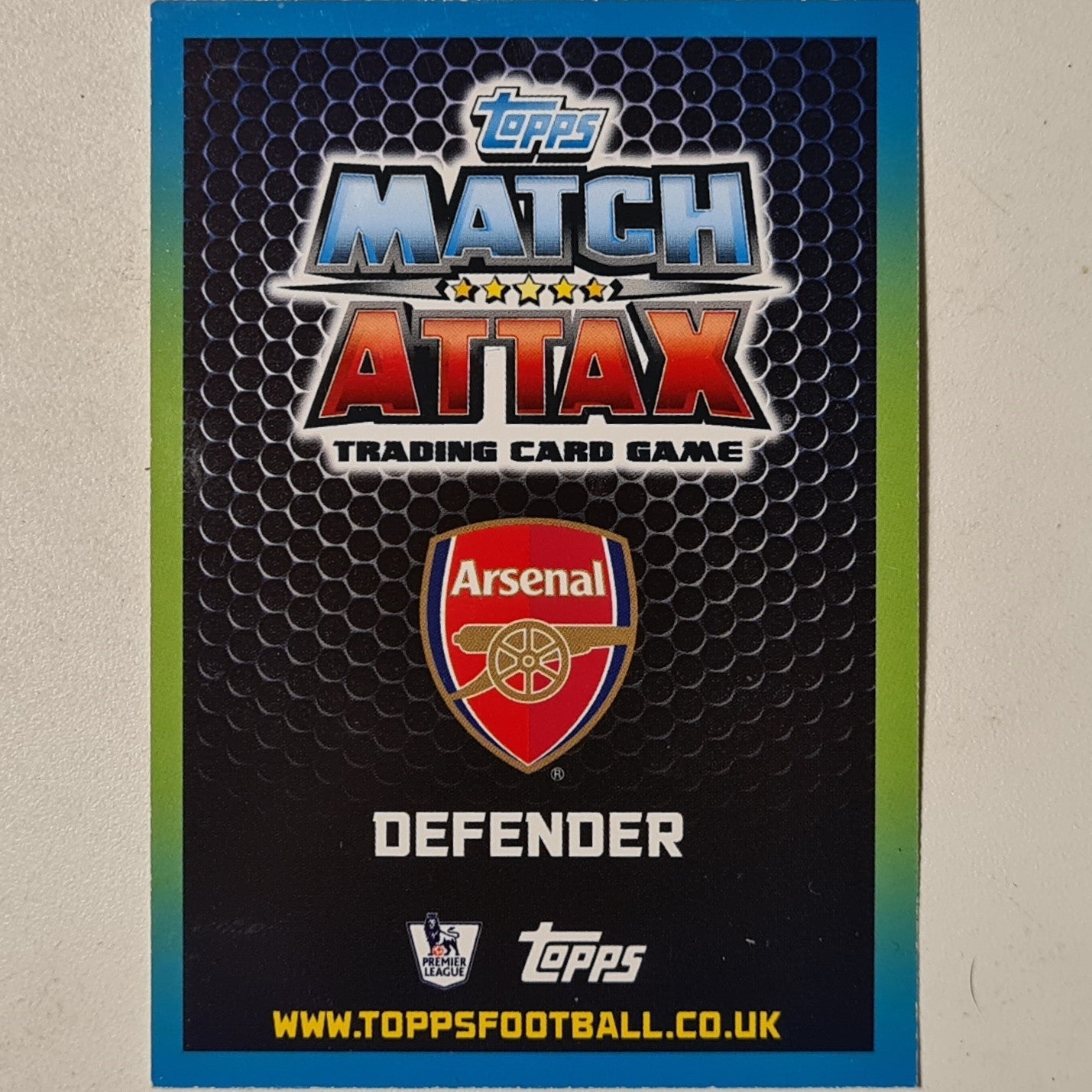 Hector Bellerin 2015-16 Topps Match Attax Soccer Football Arsenal very good sleeved