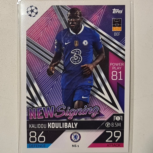 Kalidou Koulibaly 2022-23 Topps Match Attax new signing NS1 Soccer Football Chelsea Excellent/mint Sleeved