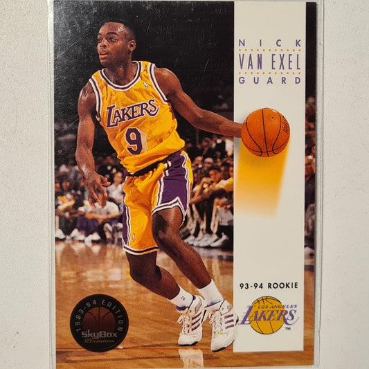 Nick Van Exel 1994 Skybox 93-94 Rookie RC #241 NBA Basketball LA Lakers excellent + Sleeved