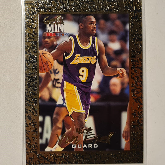 Nick Van Exel 1995 Skybox NBA Hoops Goldmine insert NBA Basketball LA Lakers excellent + Sleeved