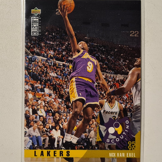 Nick Van Exel 1995 Upper-Deck Scouting report #123 NBA Basketball LA Lakers excellent