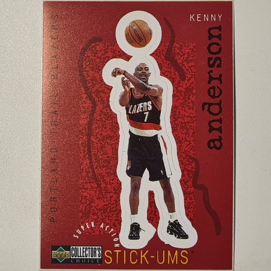 Kenny Anderson 1997 Upper Deck Stick-ums S22 NBA Basketball Portland Trail Blazers Excellent sleeved