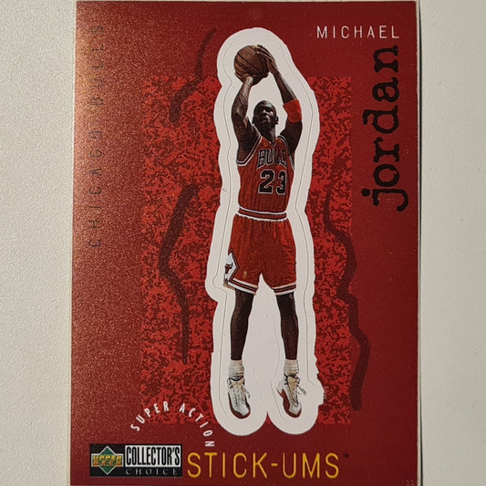 Michael Jordan 1997 Upper Deck Stick-ums S30 NBA Basketball Chicago Bulls Excellent sleeved