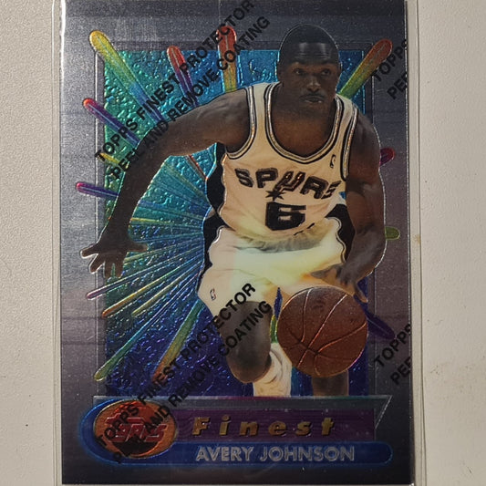 Avery Johnson 1995 Topps Finest #318 NBA Basketball San Antonio Spurs Excellent