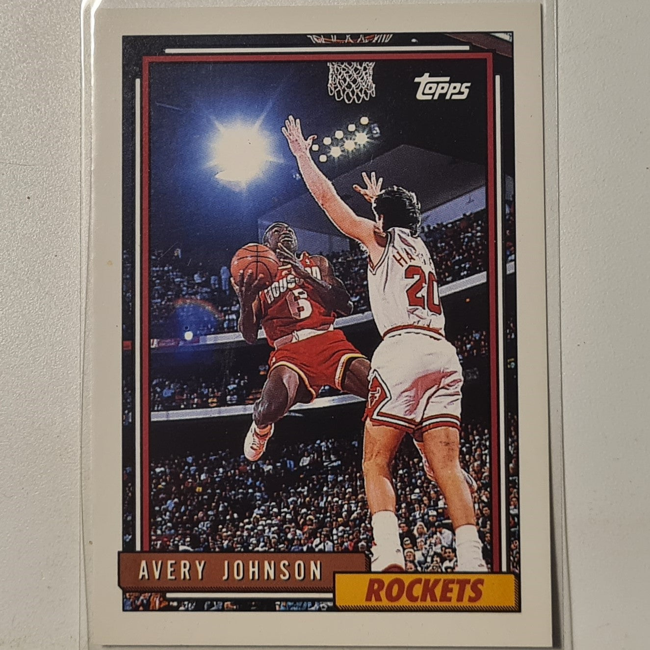 Avery Johnson 1992 Topps  #133 NBA Basketball Houston Rockets Excellent