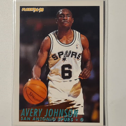 Avery Johnson 1995 Fleer 94-95 #367 NBA Basketball San Antonio Spurs Excellent +