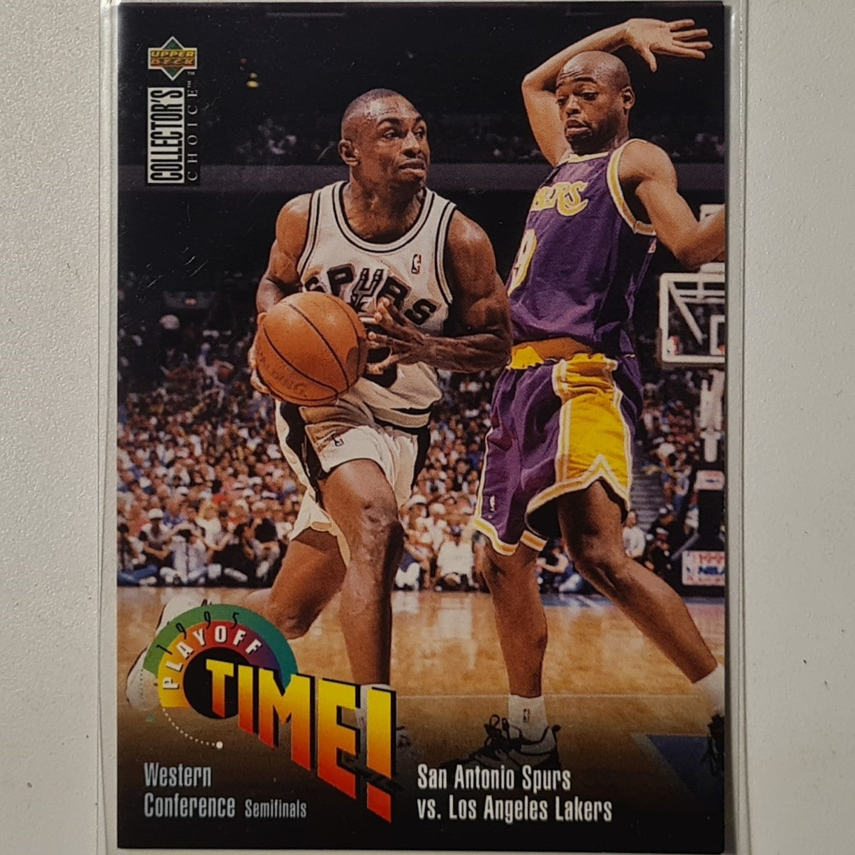 Avery Johnson 1995 Upper-Deck playoff time #150 NBA Basketball San Antonio Spurs Excellent