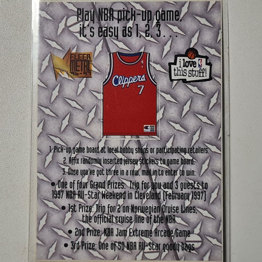 Kenny Anderson 1995 Fleer metal pick up game sticker jersey 12 of 29 NBA Basketball New Jersey Nets Excellent