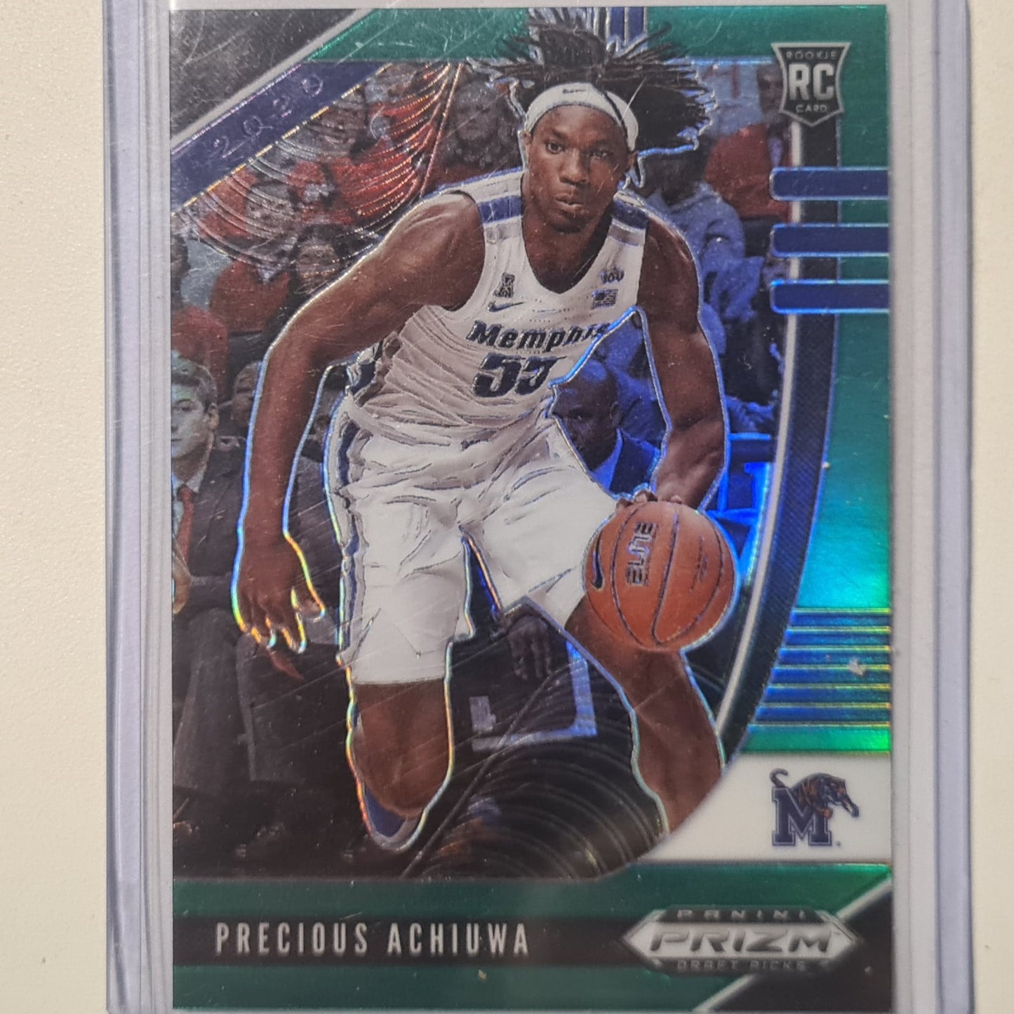 Precious Achiuwa 2020 Panini Prizm Draft picks green refractor #8 Memphis Tigers mint sleeved