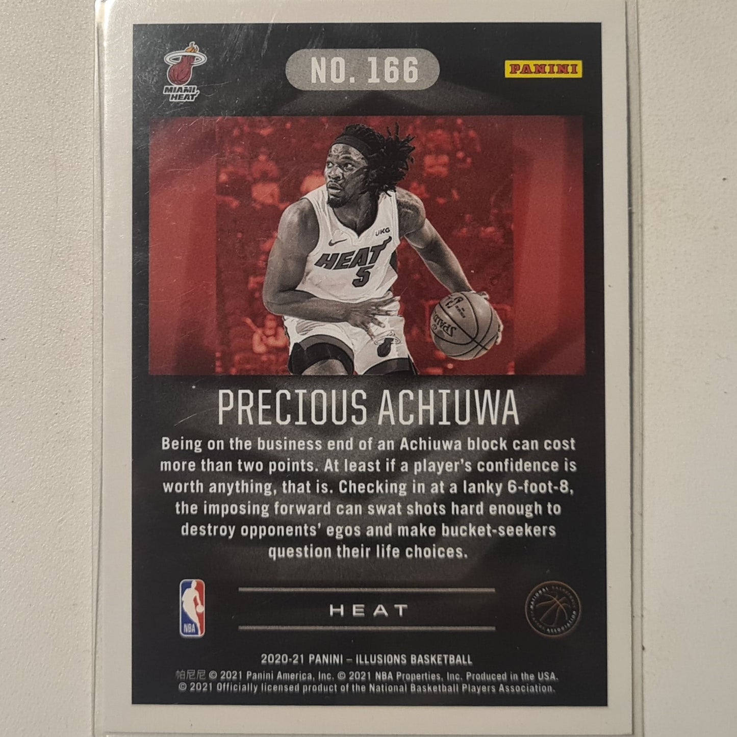 Precious Achiuwa 2020-21 Panini Illusions Rookie RC #166 NBA Basketball Miami Heat EX-MINT sleeved