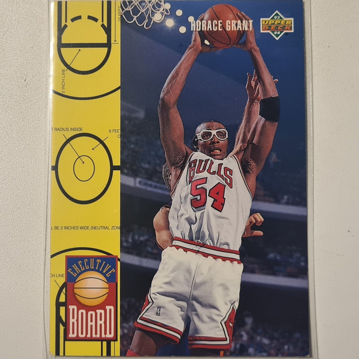 Horace Grant 1993 Upper-Deck Executive Board #434 NBA Basketball Chicago Bulls very good-Excellent sleeved