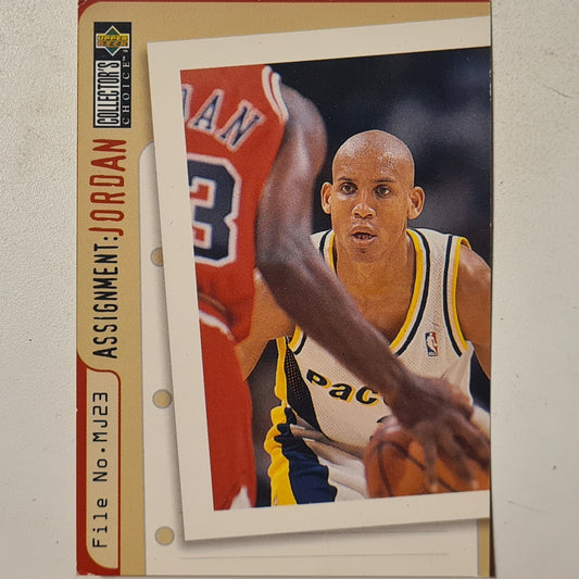 Reggie Miller 1996 Upper-Deck Assignment Michael Jordan #365 NBA Basketball Chicago Bulls good sleeved