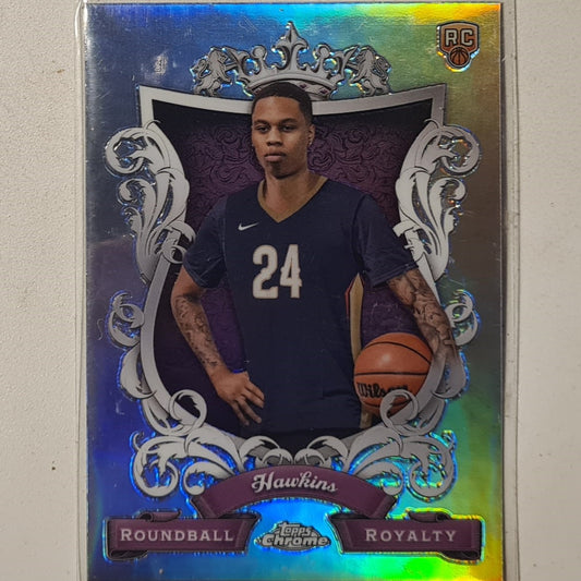 Jordan Hawkins 2024 Topps Chrome Roundball Royalty refractor rookie RC  RR-25 NBA Basketball excellent + sleeved