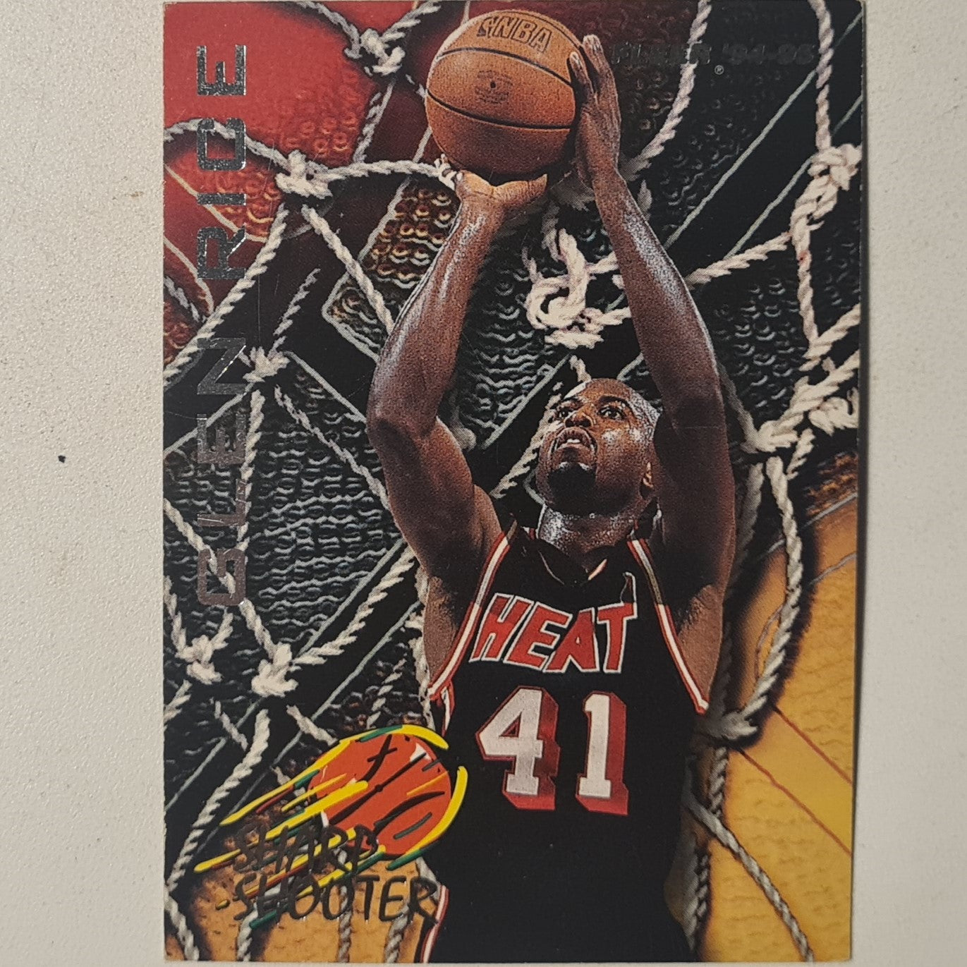 Glen Rice 1995 Fleer 94-95 sharp Shooter insert 7 of 10 NBA Basketball Miami Heat good sleeved