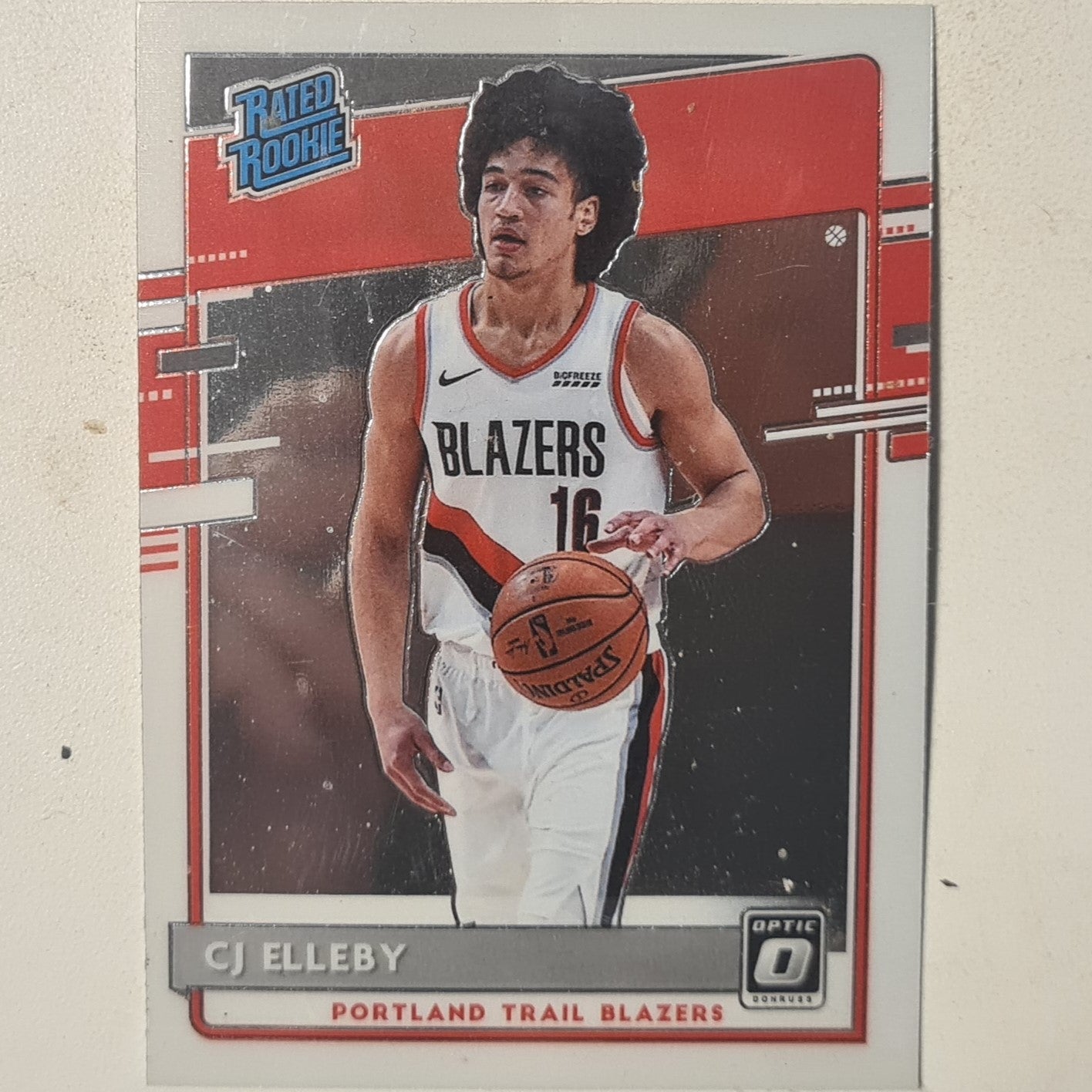 CJ Elleby 2020-21 Panini Donruss Rated Rookie RC #195 NBA Basketball Portland Trail Blazers Excellent sleeved