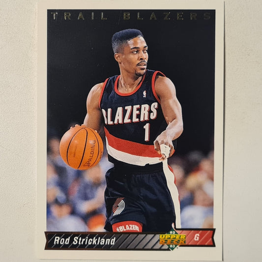 Rod Strickland 1992 Upper-Deck #384 NBA Basketball Portland Trail blazers Excellent sleeved
