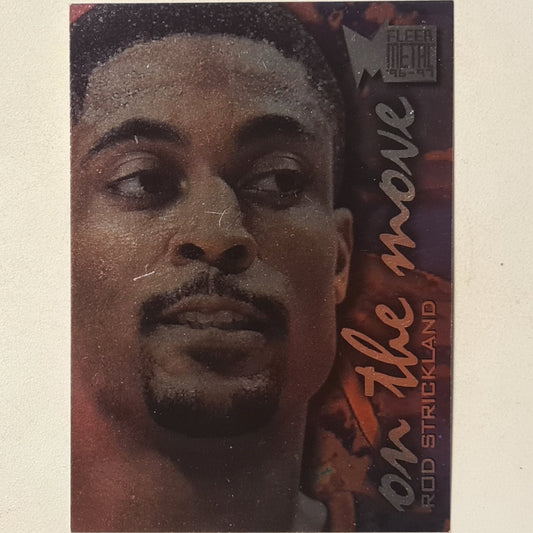 Rod Strickland 1996 Fleer Metal 96-97 on the move #121 NBA Basketball Portland Trail blazers Very good
