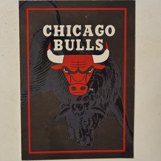 Chicago Bulls logo 1995 Skybox #394 NBA Basketball good sleeved