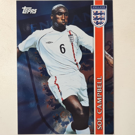 Sol Campbell 2002 Topps England national team Foil insert E10 Soccer Football England good sleeved