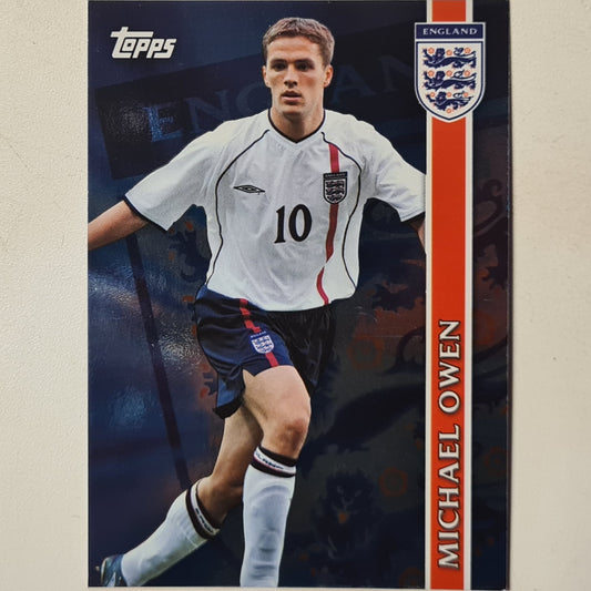 Michael Owen 2002 Topps England national team Foil insert E8 Soccer Football England good sleeved