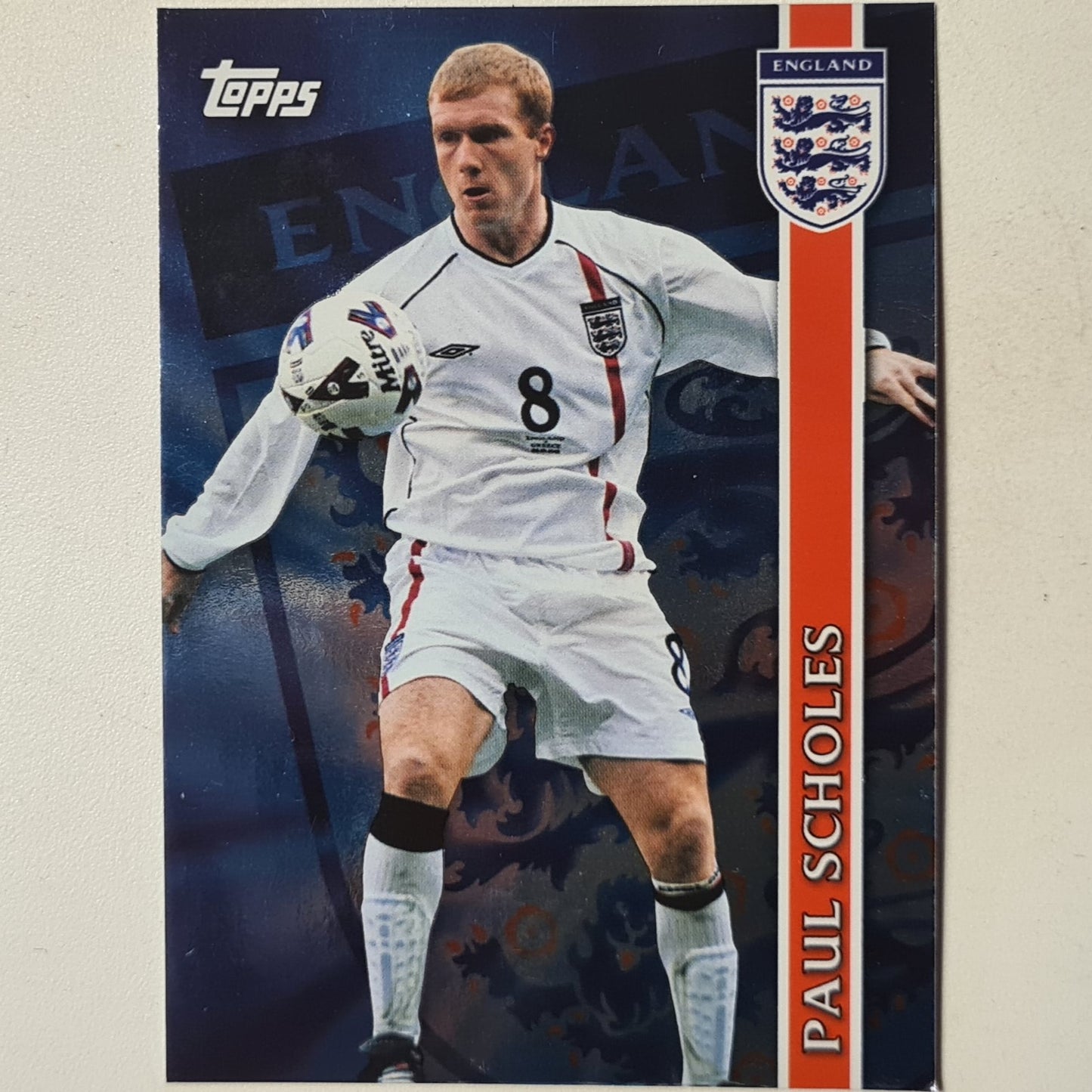 Paul Scholes 2002 Topps England national team Foil insert E6 Soccer Football England good sleeved