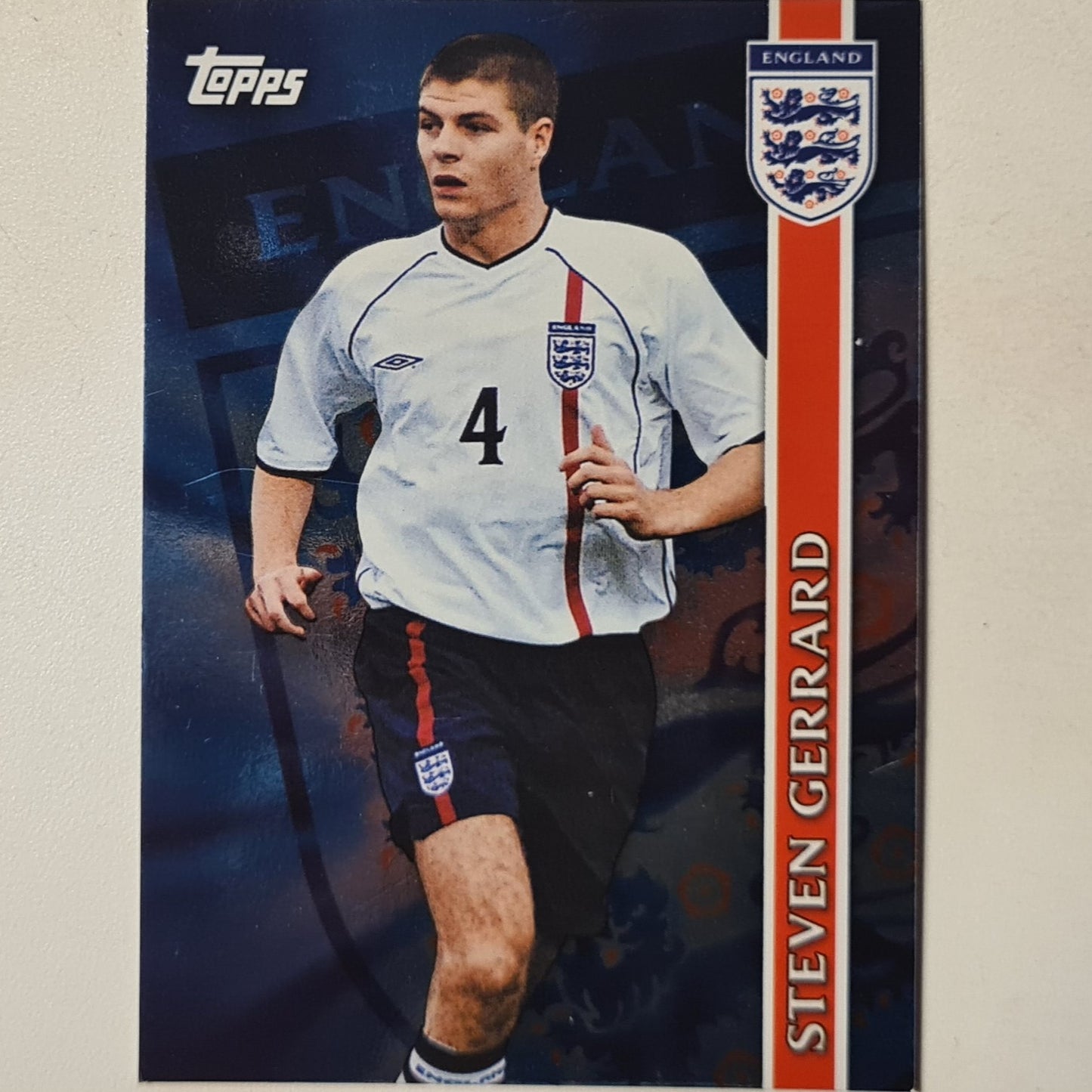 Steven Gerrard 2002 Topps England national team Foil insert E4 Soccer Football England good sleeved