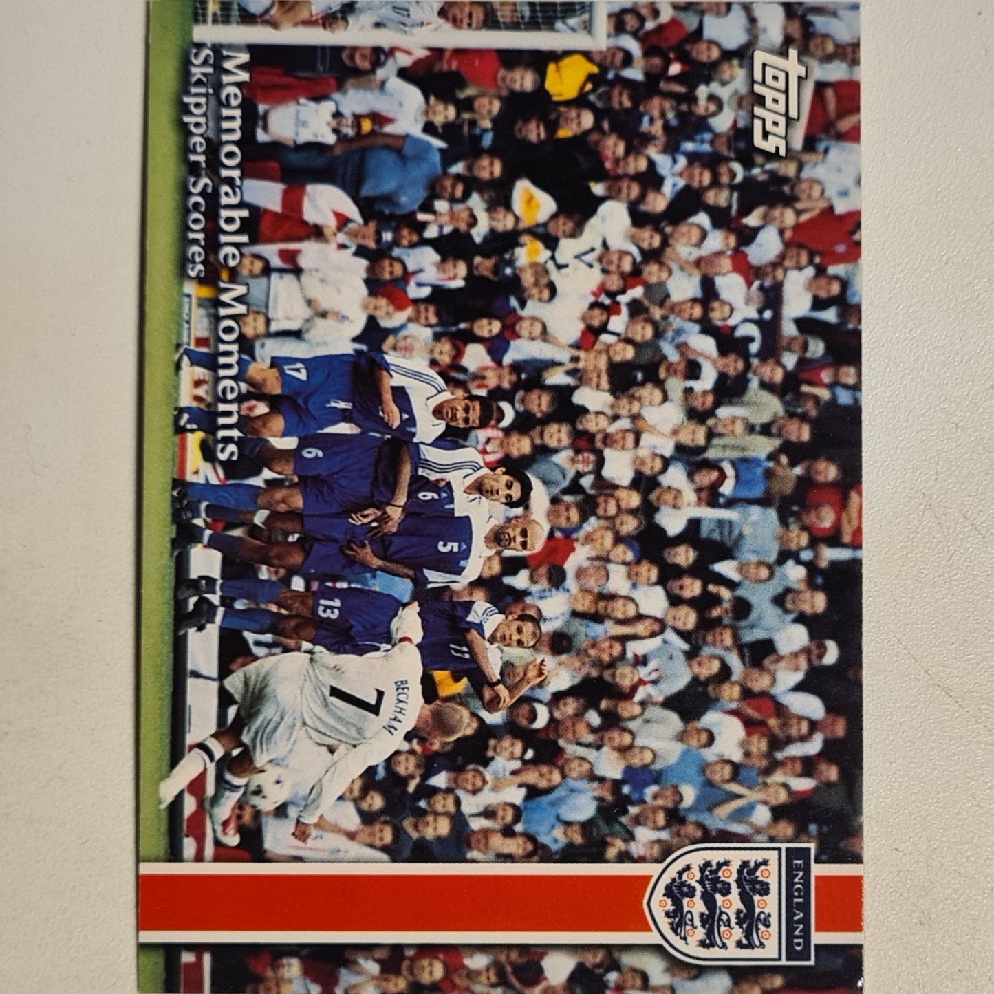 David Beckham Greece free kick 2002 Topps England national team Foil insert #40 Soccer Football England good sleeved