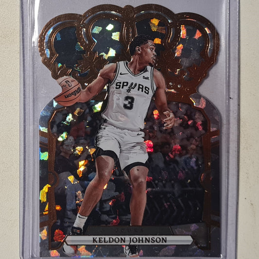 Keldon Johnson 2023-24 Panini Crown Royale cracked ice #68 NBA Basketball San Antonio Spurs Excellent/mint sleeved