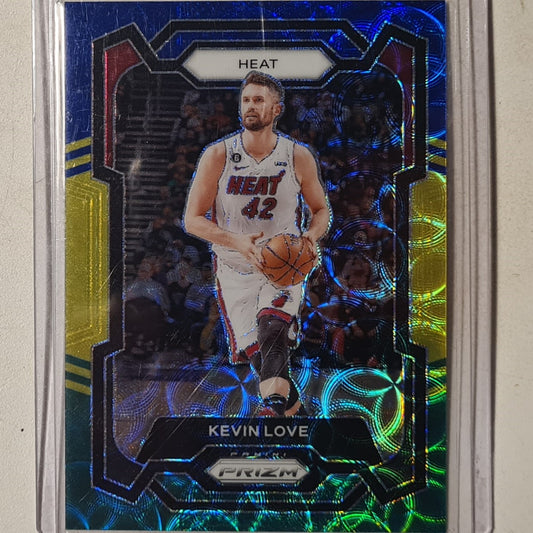 Kevin Love 2023-24 Panini Prizm blue yellow green #47 NBA Basketball Miami Heat Excellent/mint sleeved