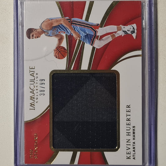 Kevin Huerter 2018-19 Panini Immaculate relic patch rookie RC 38/99 ST-KHT NBA Basketball Atlanta Hawks Excellent/mint sleeved