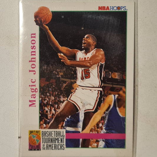 Magic Johnson 1992 Skybox NBA Hoops Americas #340 NBA Basketball LA Lakers excellent