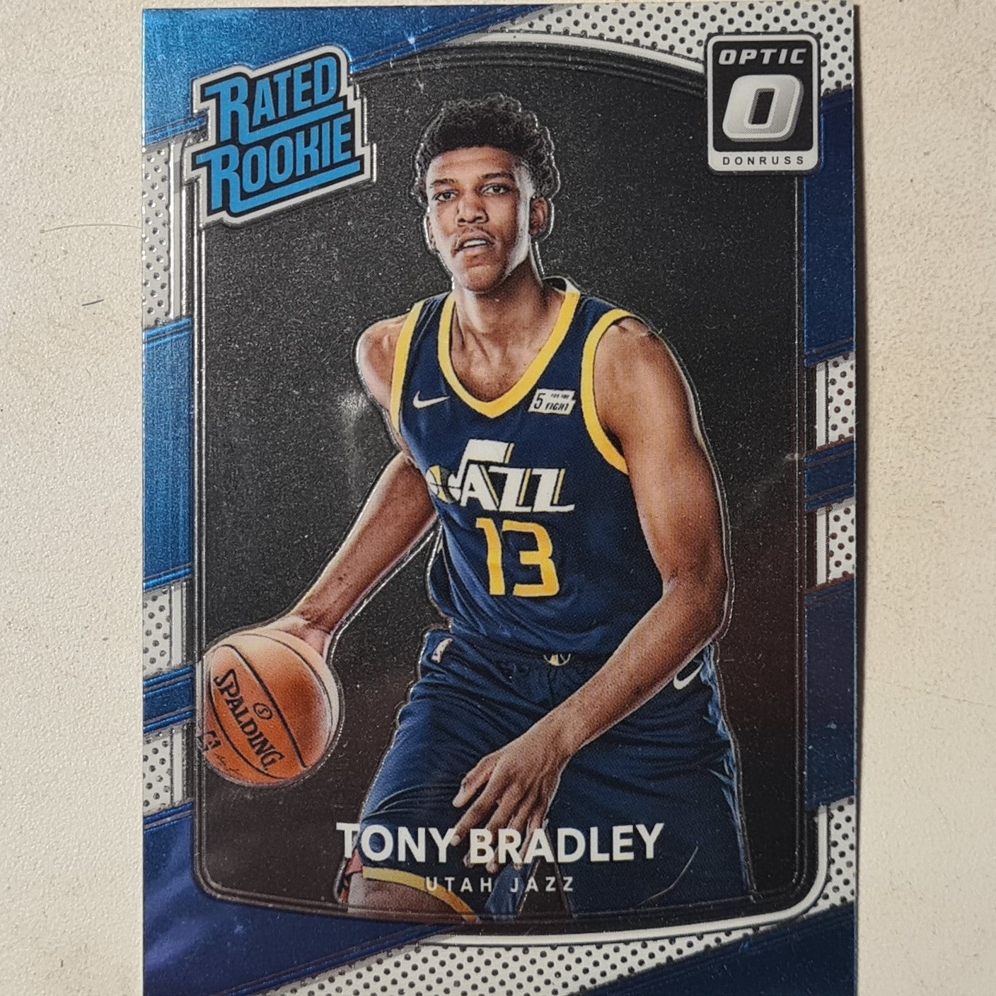 Tony Bradley 2017-18 Panini Donruss Optic rated rookie #173 NBA Basketball Utah Jazz Excellent Mint sleeved