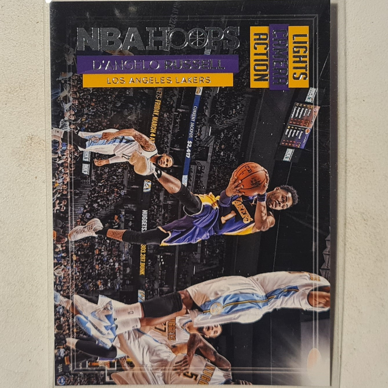 D'Angelo Russell 2016-17 Panini NBA Hoops lights camera action #20 NBA Basketball LA Lakers Excellent sleeved