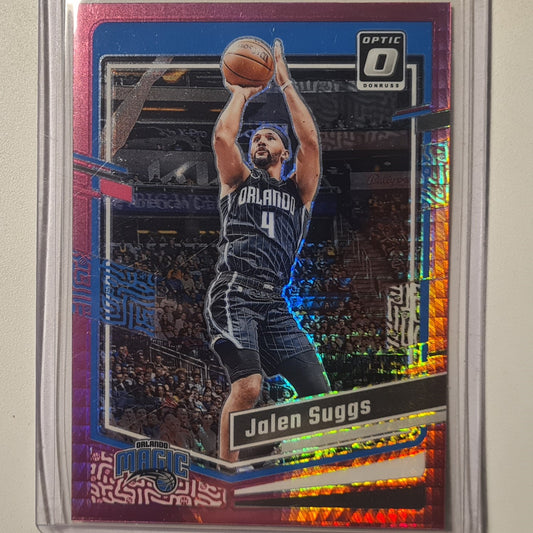 Jalen Suggs 2023-24 Panini Donruss Optic Prizm pink #172 NBA Basketball Orlando Magic excellent mint sleeved