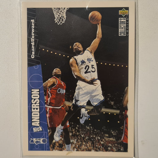 Nick Anderson 1996 Upper-Deck  #107 NBA Basketball Orlando Magic excellent sleeved