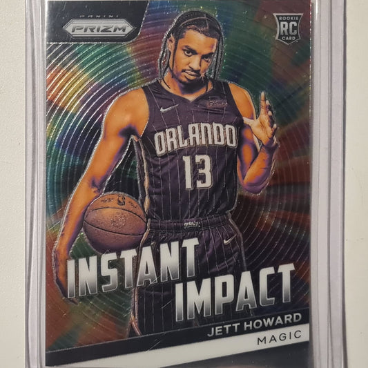 Jett Howard 2023-24 Panini Prizm instant impact Rookie RC #5 NBA Basketball Orlando Magic excellent sleeved