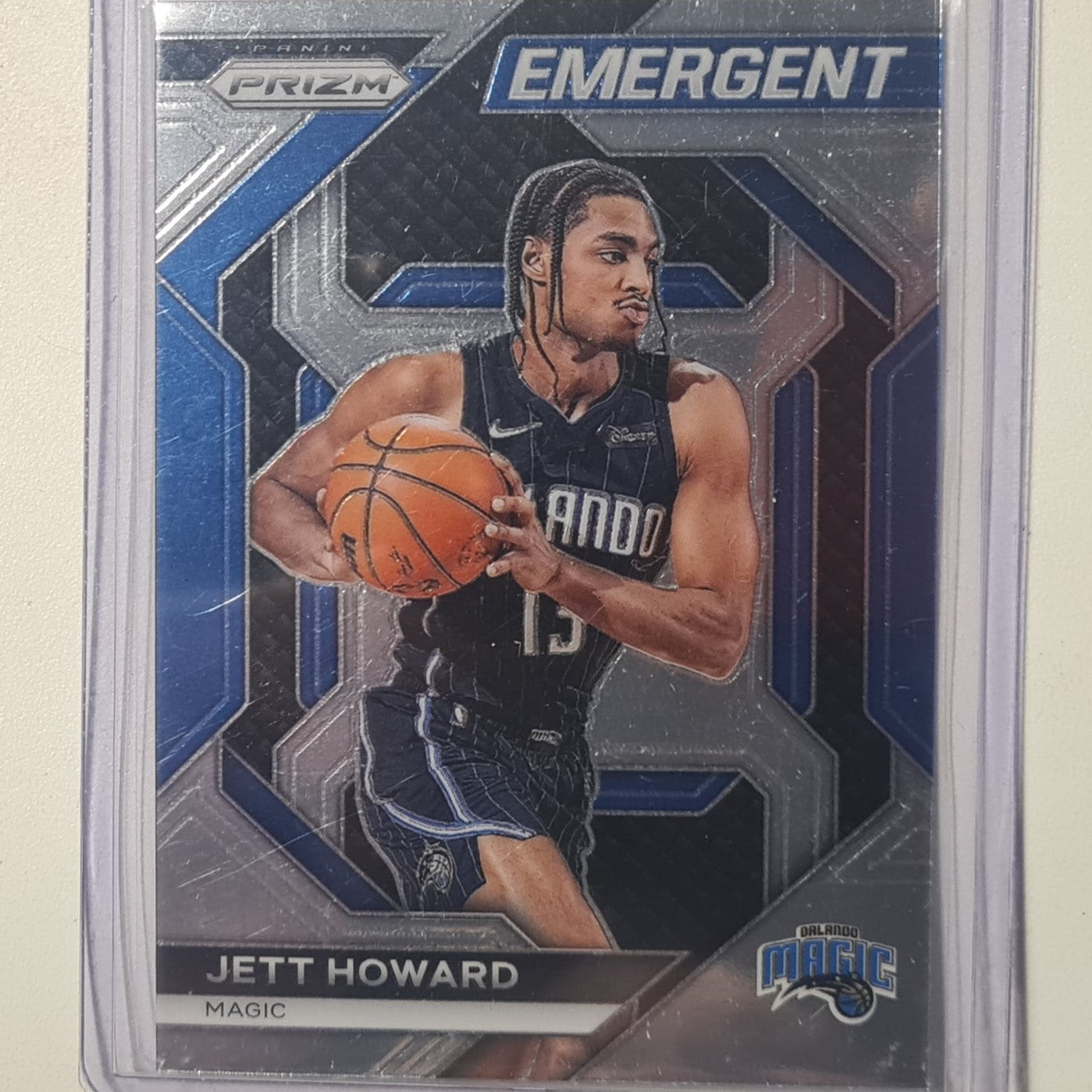 Jett Howard 2023-24 Panini Prizm Emergent Rookie RC #5 NBA Basketball Orlando Magic excellent sleeved