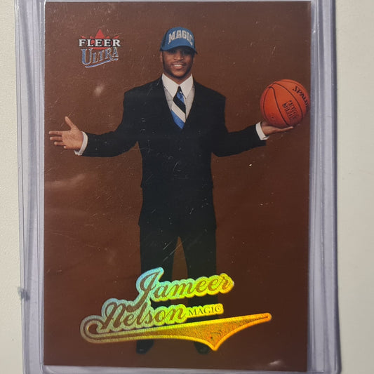 Jameer Nelson 2004 Fleer Ultra 04-05  Rookie RC #195 NBA Basketball Orlando Magic excellent sleeved