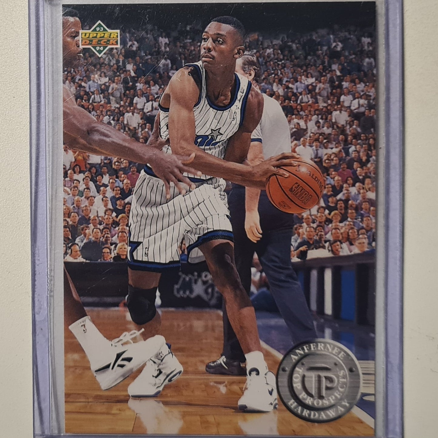 Anfernee Hardaway 1993 Upper-Deck top prospect Rookie RC #484 NBA Basketball Orlando Magic Excellent sleeved