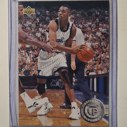 Anfernee Hardaway 1993 Upper-Deck top prospect Rookie RC #484 NBA Basketball Orlando Magic Excellent sleeved