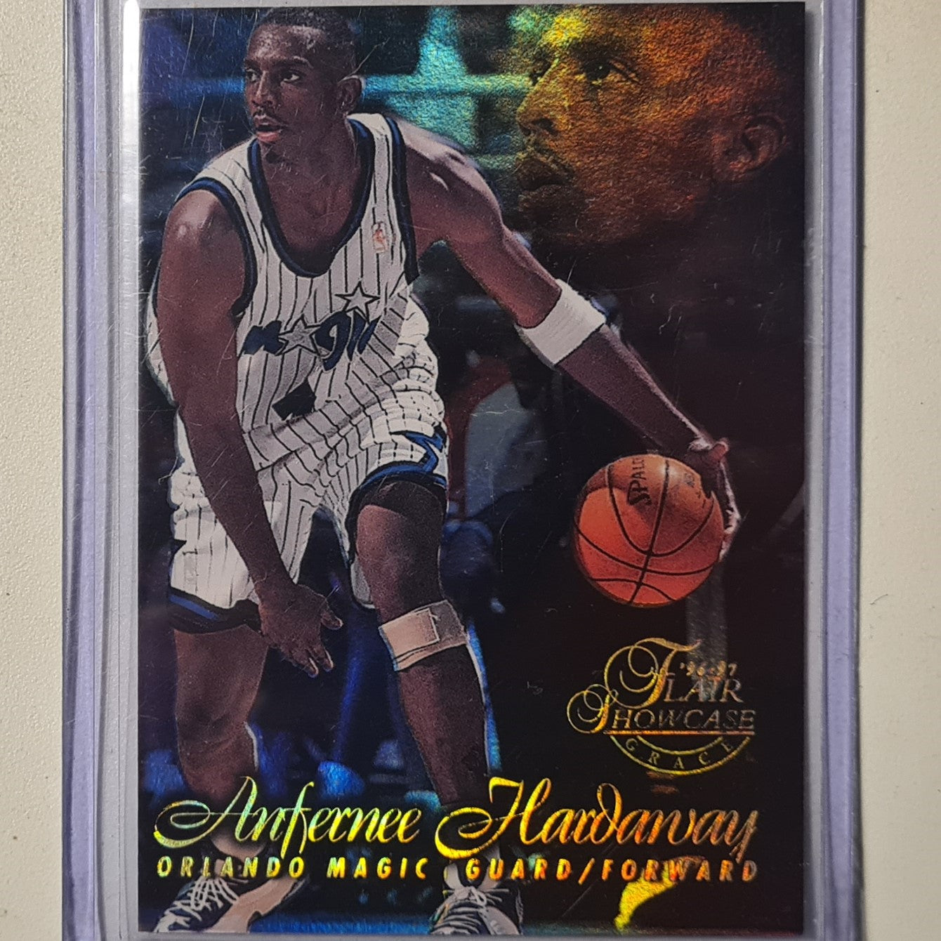 Anfernee Hardaway 1997 Fleer Flair Showcase Row 1 Seat 1 NBA Basketball Orlando Magic Excellent Sleeved