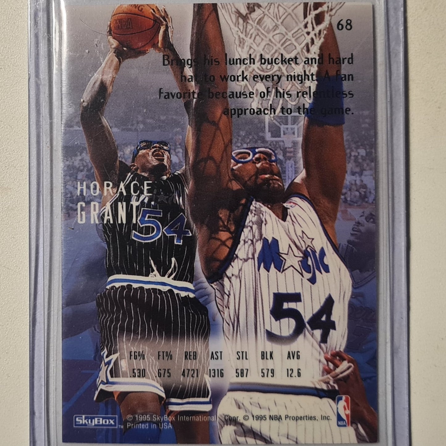 Horace Grant 1995 Skybox E-Motion Joshin #68 NBA Basketball Orlando Magic Excellent