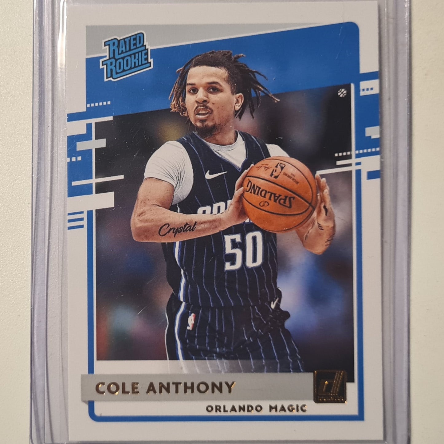 Cole Anthony 2020-21 Panini Donruss Rated Rookie RC #208 NBA Basketball Orlando Magic Excellent/mint