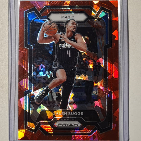 Jalen Suggs 2023-24 Panini Prizm red cracked ice #174 NBA Basketball Orlando Magic excellent mint sleeved