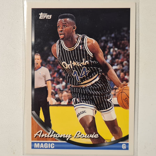 Anthony Bowie 1993 Topps #165 NBA Basketball Orlando Magic excellent sleeved