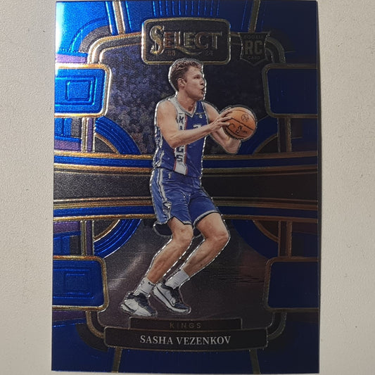 Sasha Vezenkov 2023-24 Panini Select Rookie RC blue #74 NBA Basketball Sacramento Kings  Excellent/mint sleeved