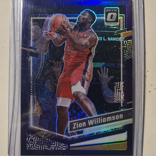 Zion Williamson 2023-24 Panini Donruss purple/blue prizm #35 NBA Basketball New Orleans Pelicans Excellent/mint sleeved