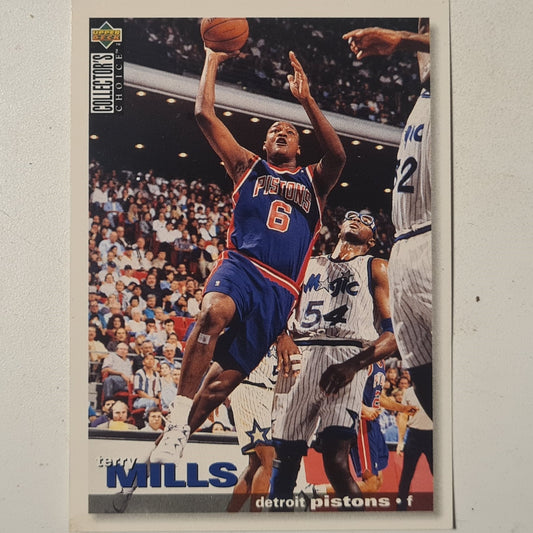 Terry Mills 1996 Upper-Deck collectors choice #31 NBA Basketball Detroit Pistons Excellent sleeved