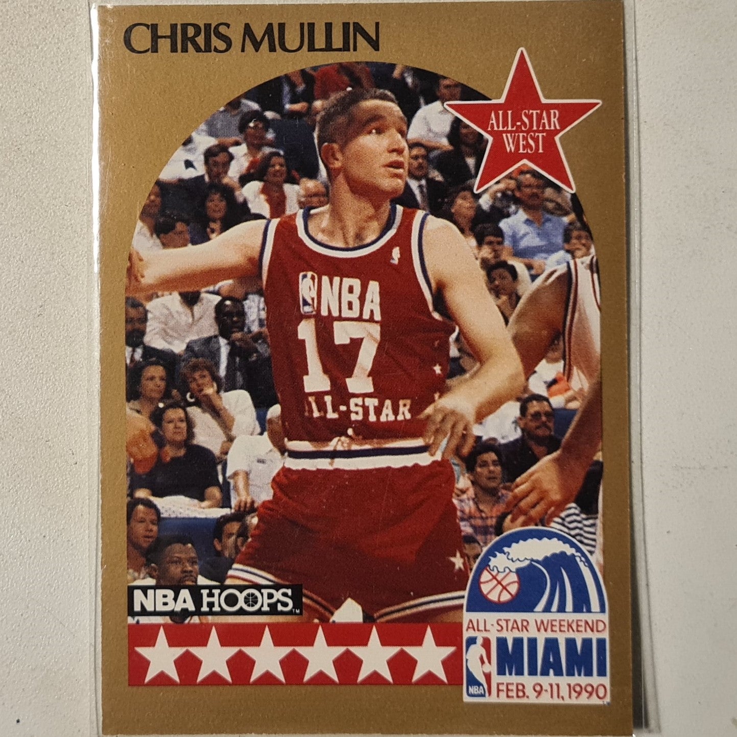 Chris Mullin 1990 NBA Hoops all star west  #22 NBA Basketball Golden State Warriors Excellent sleeved